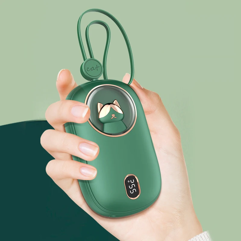 Cold winter USB hands warmer portable hands warmer with lanyard Outdoor hands heater USB type C powred