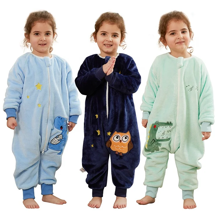 MICHLEY Wholesale Price Soft Flannel Material Cartoon Kid Pajamas