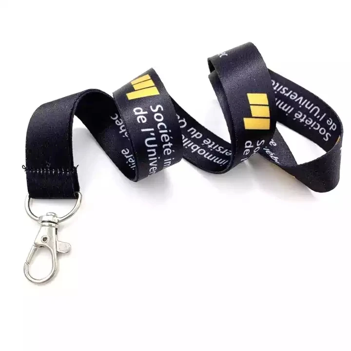 Promotional Adjustable Wrist Sublimation Woven Satin Card Holder Neck Anime Custom Logo Polyester Lanyard