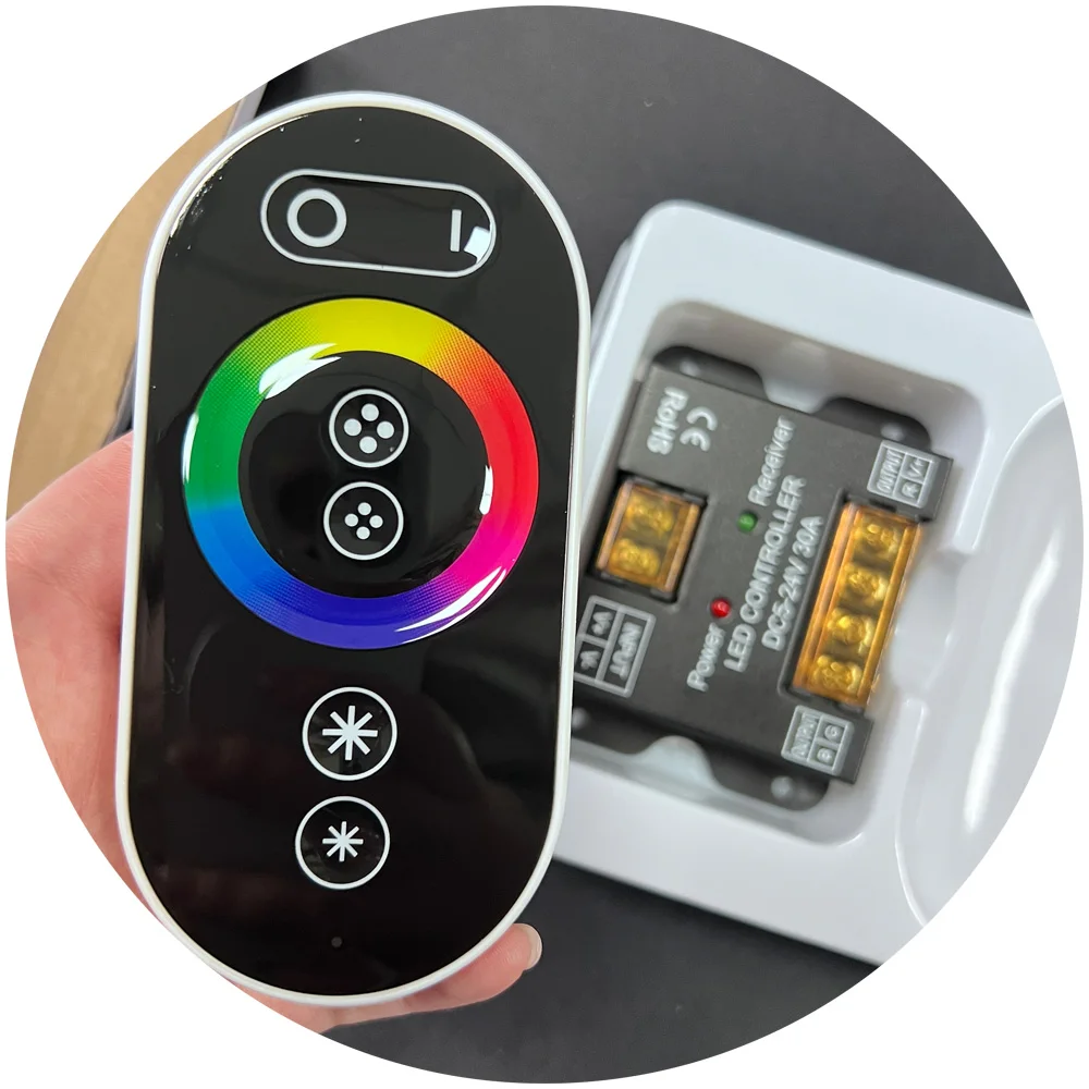 Rgb диммер переключатель для светодиодных ламп rgb контроллер rf 8key 2 4G беспроводной сенсорный экран 12 В 24 5050 3528 tuya