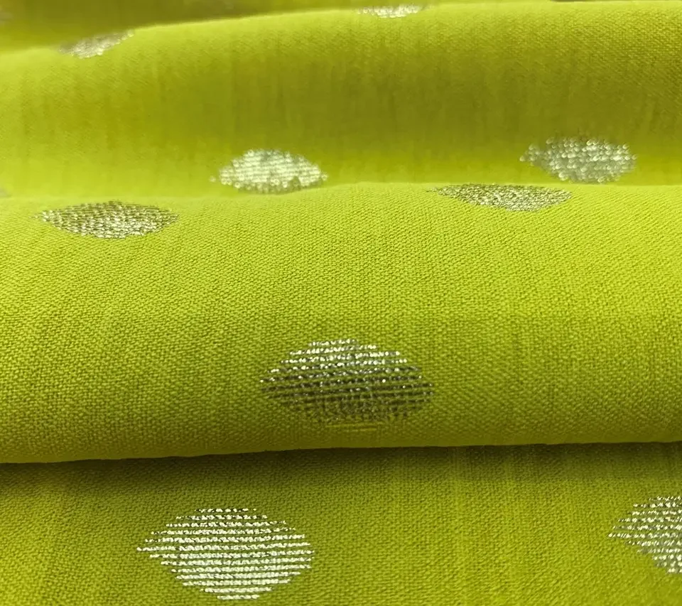 Shaoxing Jacket Cey Airflow Fabric Factory Wholesale Soft Geometry Pattern Polyester Crepe Suit Fabric Woven 100% Polyester Dyed