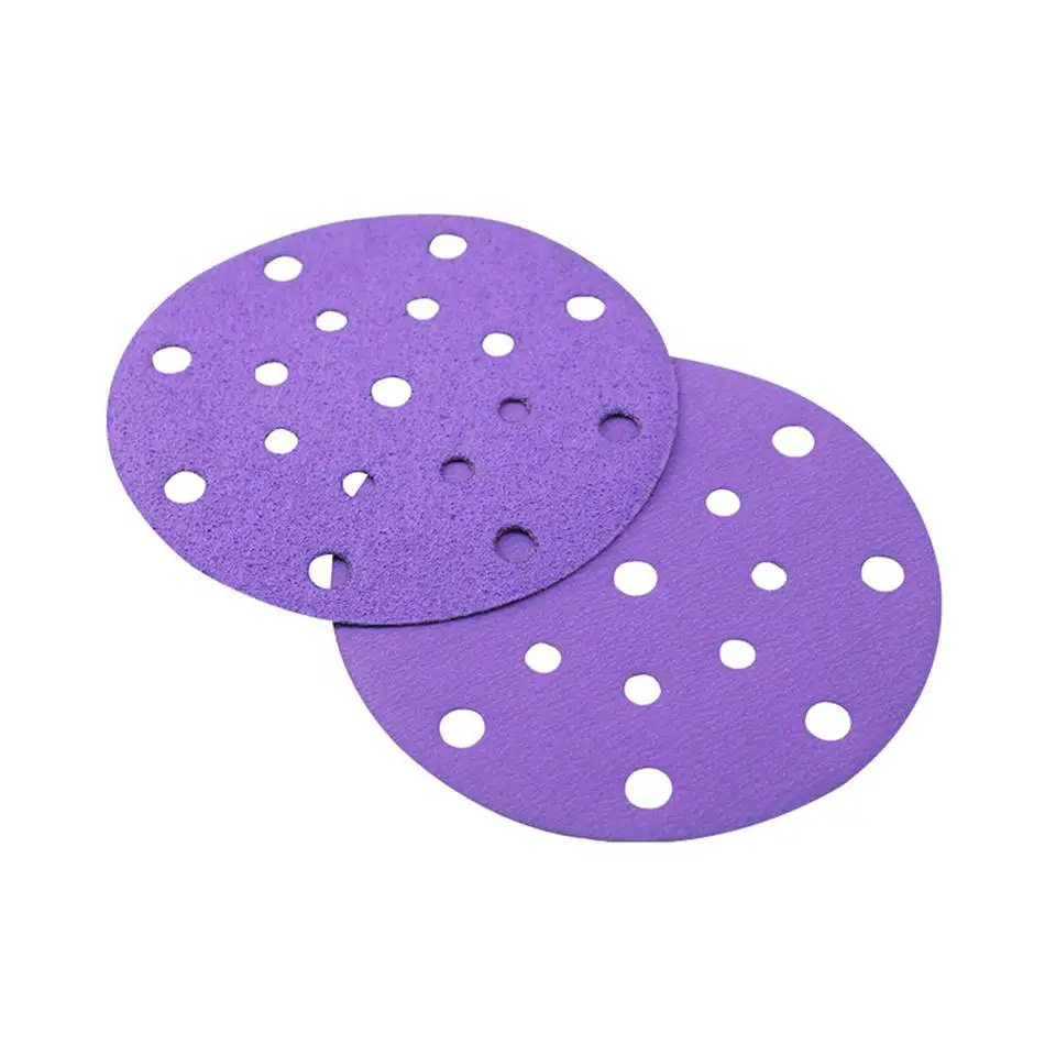 125mm purple diamond adhesive sandpaper 150mm disc sanding abrasive disco sander paper