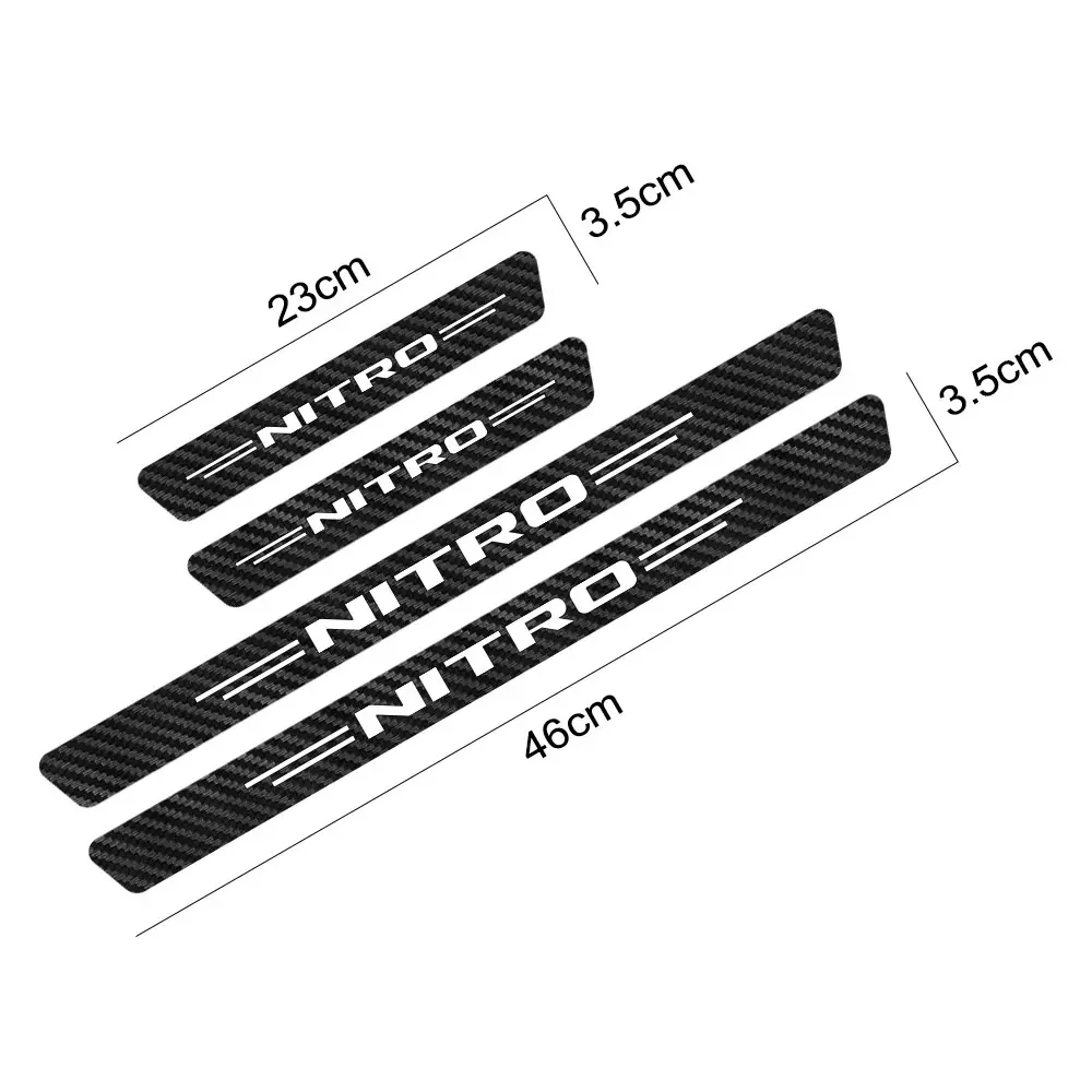 Hot sale  Car Sill Stickers For Hyundai Carbon Fiber Leather Car Door Sill Cover Protector Stickers