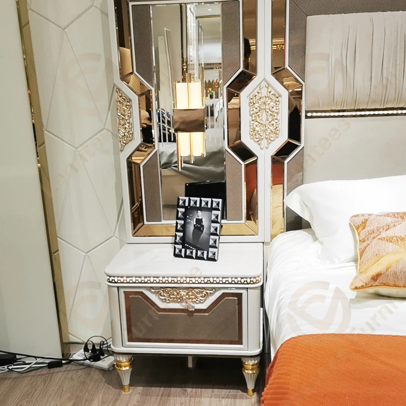 Modern Double Bed Bedroom Set Hotel Apartment Bedroom Set Queen Storage Bedroom Furniture Set