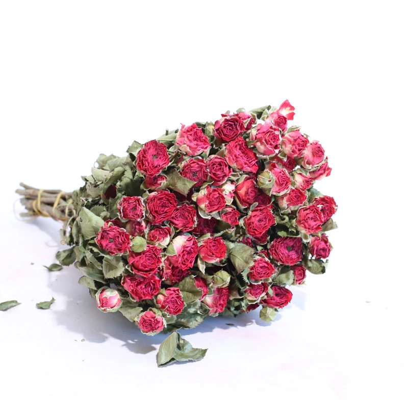 Natural dried rose dry flowers long life roses bouquet with stem