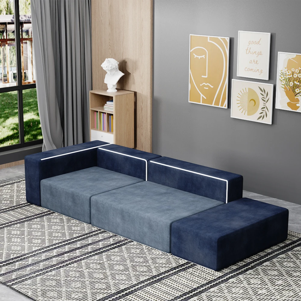 Современный секционный комбинированный квадратный модульный угловой напольный детский диван для гостиной модный различной формы детей