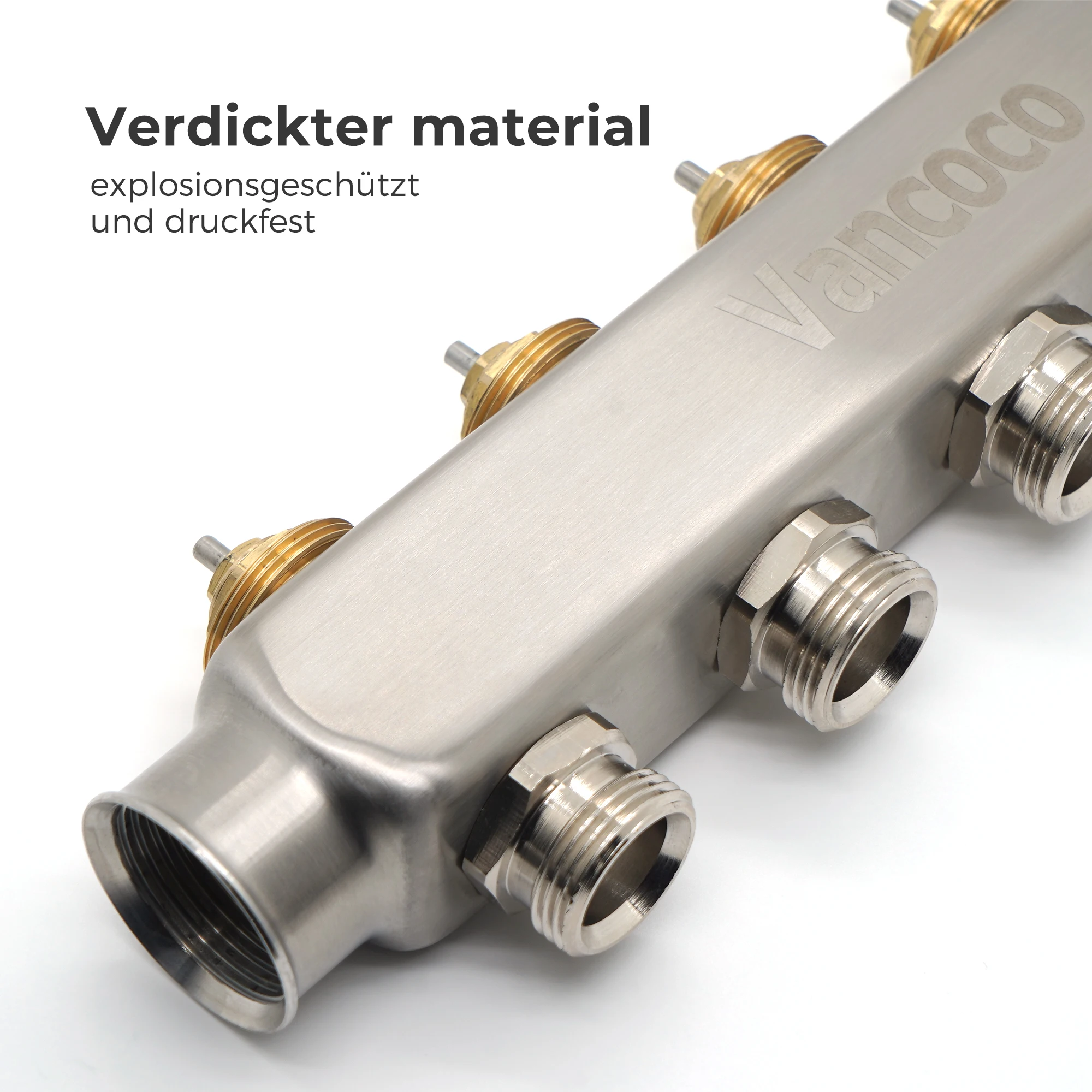 OEM 2 to 12 Ports Stainless Steel Underfloor Heating Water Radiant Manifold With Flow Meter