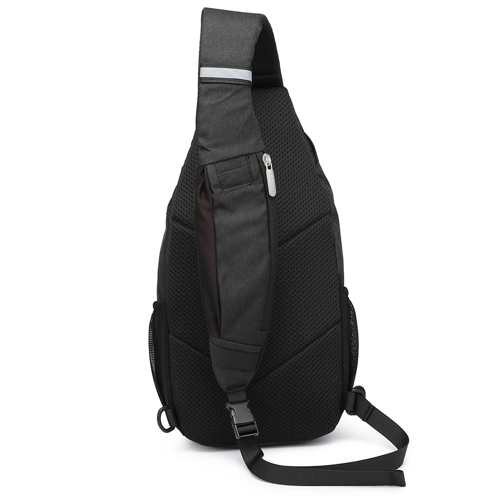 Custom Waterproof Anti Theft Designer Chest Bag USB Crossbody Sling Bags For Men Single Shoulder Crossbody Bag