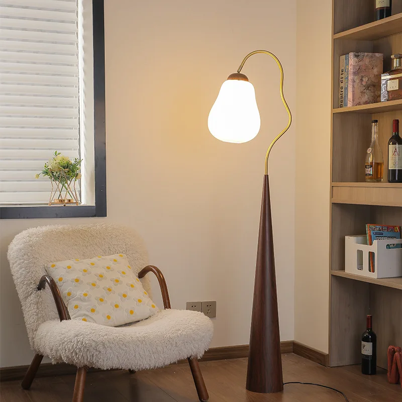 Ancient style retro floor lamp ins creative light luxury simple living room bedroom bedside lamp home warm LED lamps