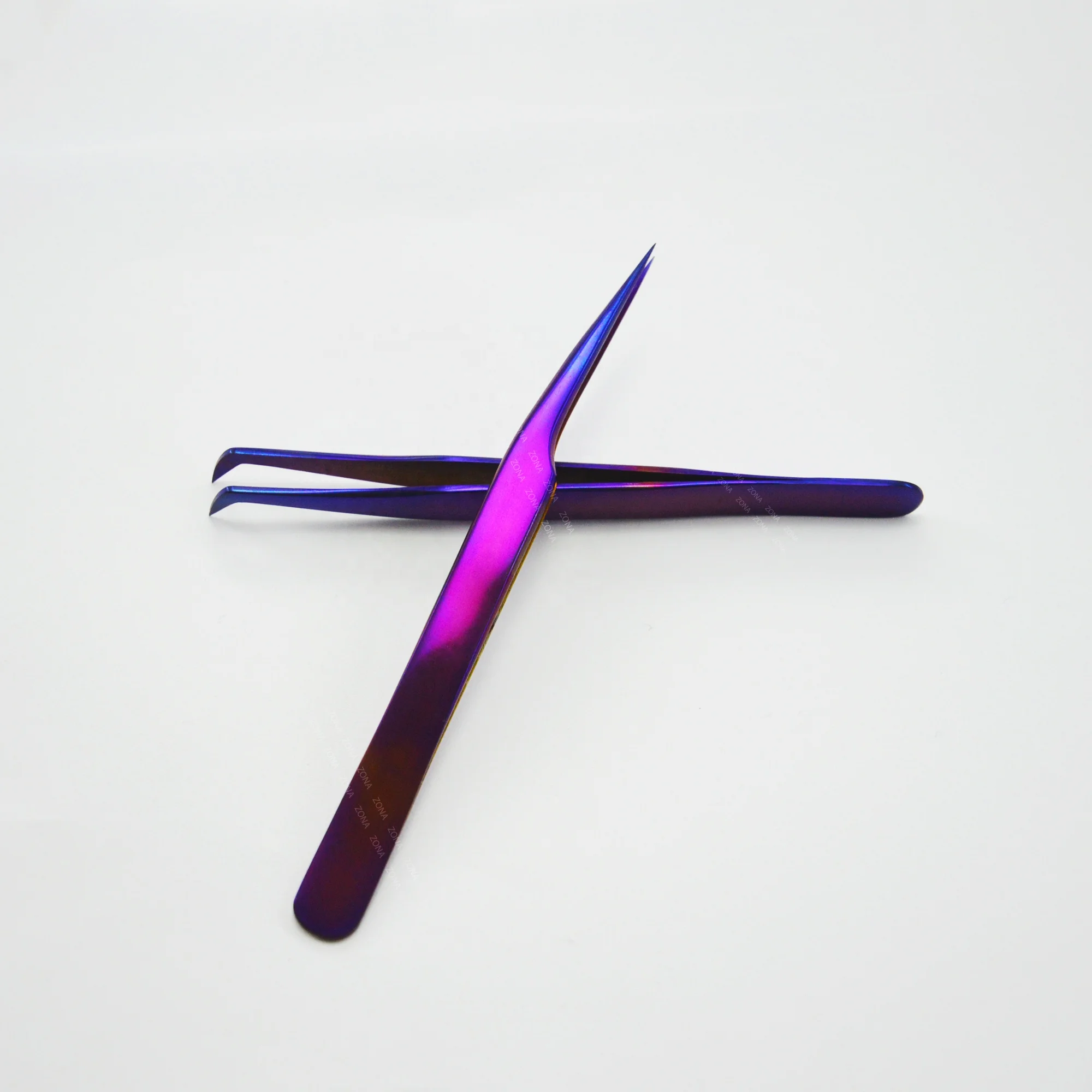 Soft Grip Angled Tweezers Premium Lash Tweezers High Quality Private Label Lash Tweezers For Volume Pick-up