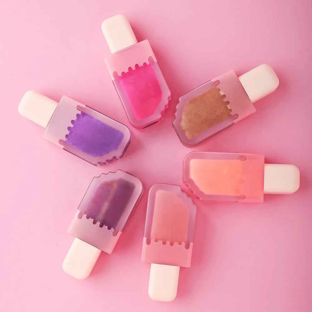 Lip Gloss Base Private Label Custom Fruit Vegan Clear Lipgloss Ice Cream Lipgloss for Kids