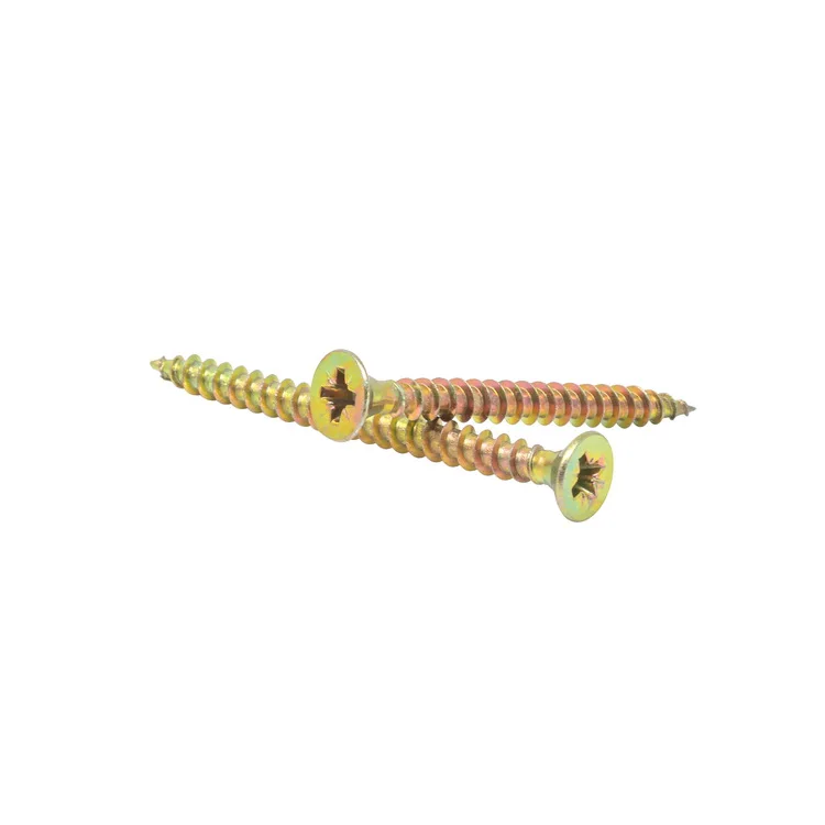 
yellow zinc plated csk screw chipboard screws with cheap prices 