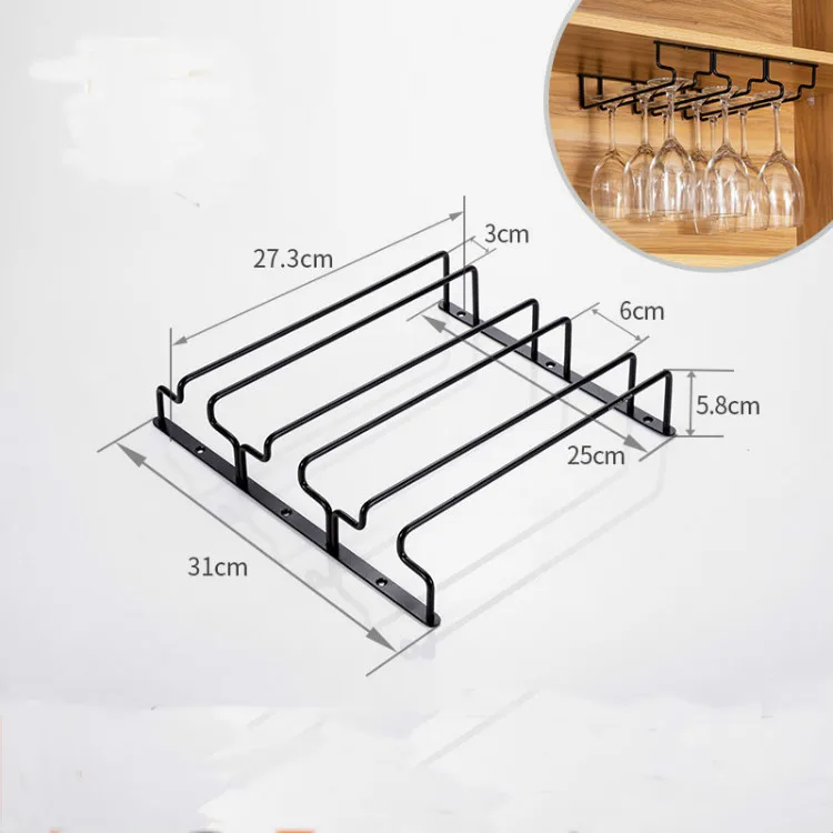 3 ряда металла бар винный стеклянный держатель Кубок стеклянная бутылка перевернутый Поддержка Держатель для подвешивания бокалов