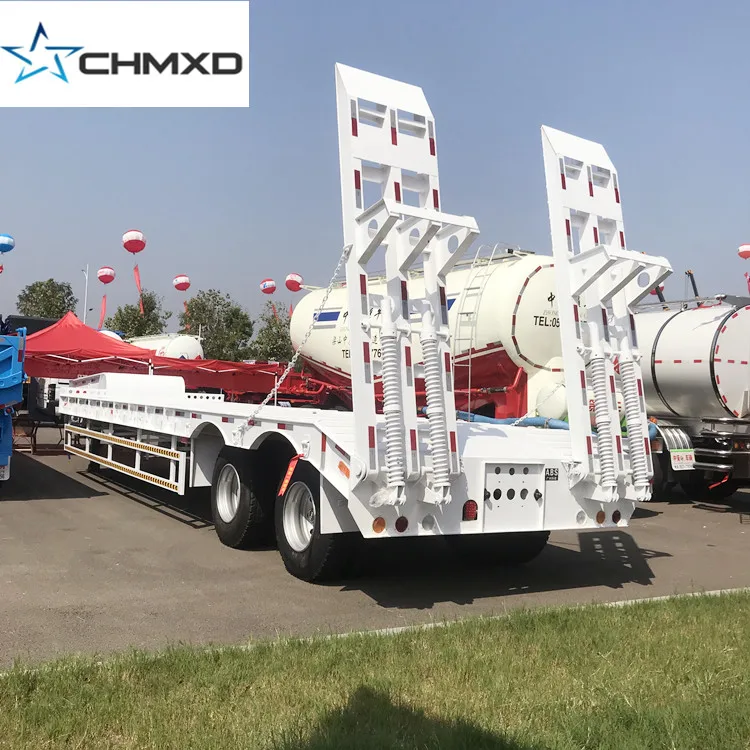 China Factory Used Heavy Equipment Transportation Low Bed Trailer For Heavy Machinery Transporting