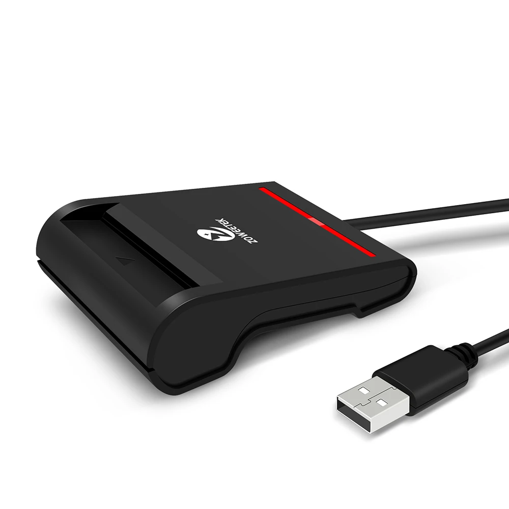 Считыватель карт с чипом ZOWEETEK cvc/ID/IC, один слот, USB 2,0 CCID, считыватель кредитных карт, записывающее устройство