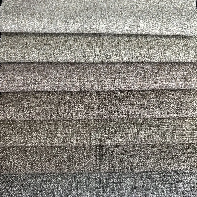 Free Sample Home Textile Fabric Heavy Weight 100Polyester Linen Upholstery Fabric Sofa