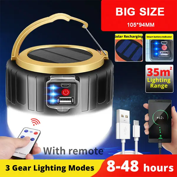 Bulb portable emergency light Bombillas Charging repair solar work light barbecue led camping lamp