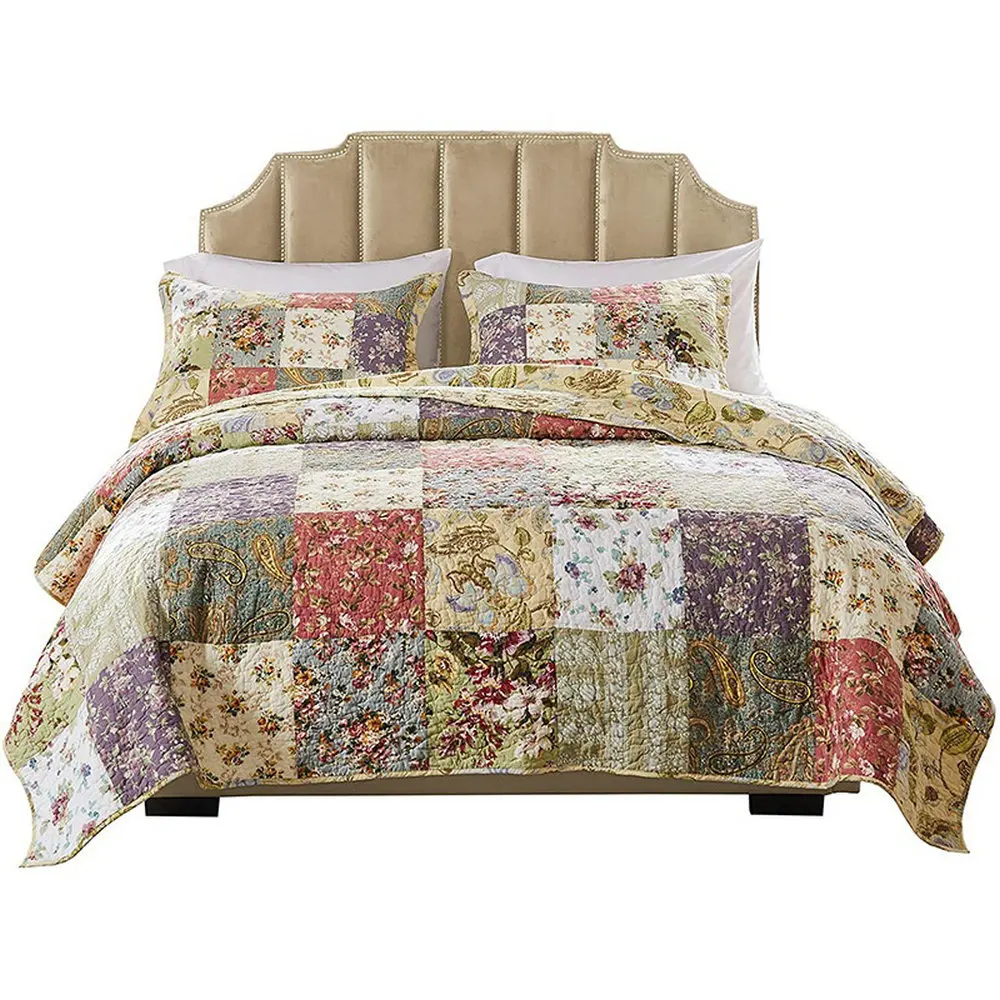 New special design bohemian style bedspread quilted prices cheap Double bed