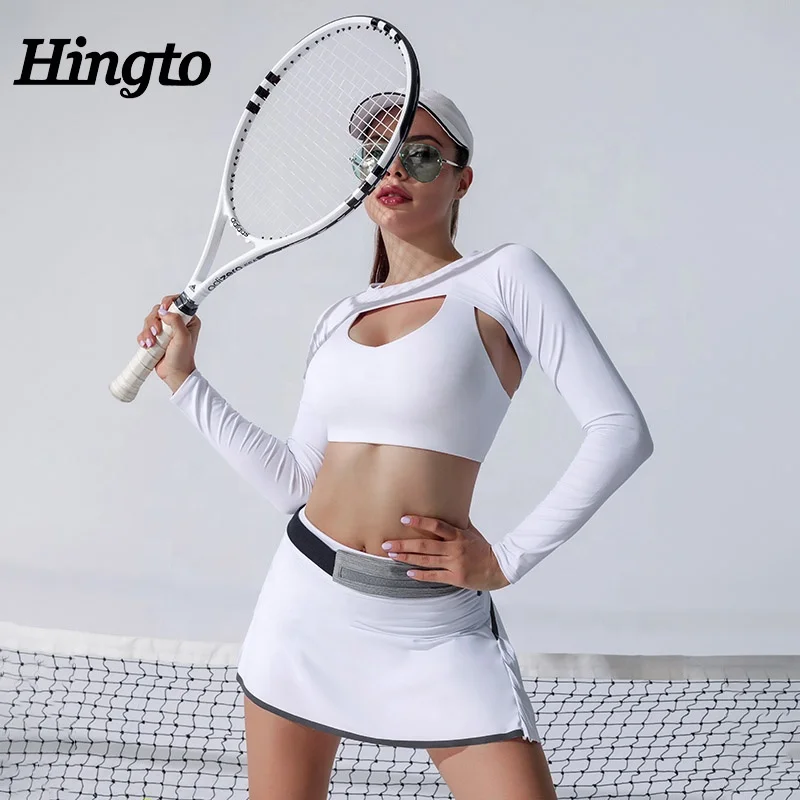 Легкая ТЕННИСНАЯ СПОРТИВНАЯ ОДЕЖДА на заказ, женские юбки для игры в гольф, комплект из 3 предметов с юбкой для женщин