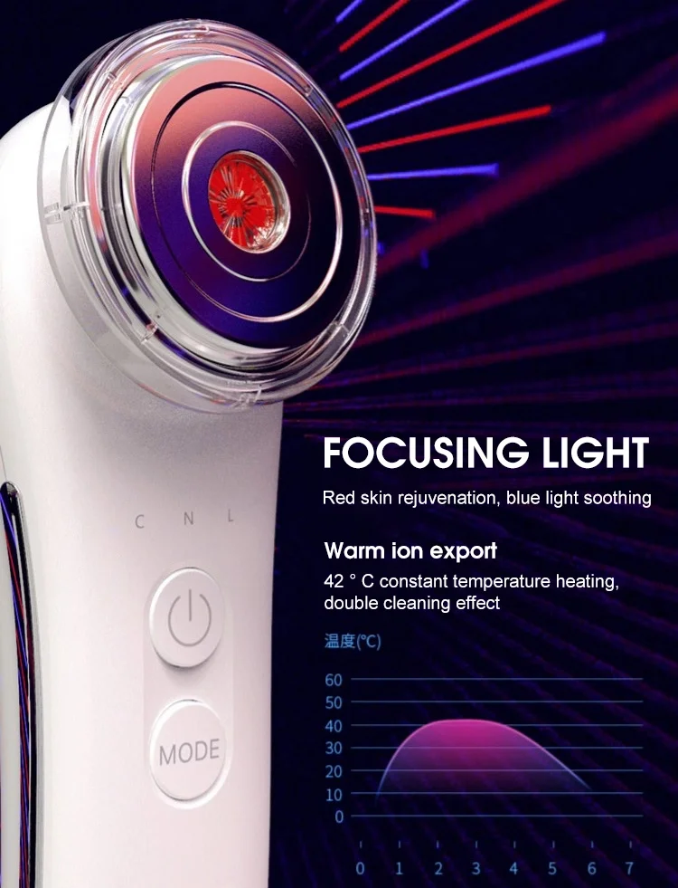 Корейский ультразвуковой массажер для лица RF photon led подтяжки и удаления