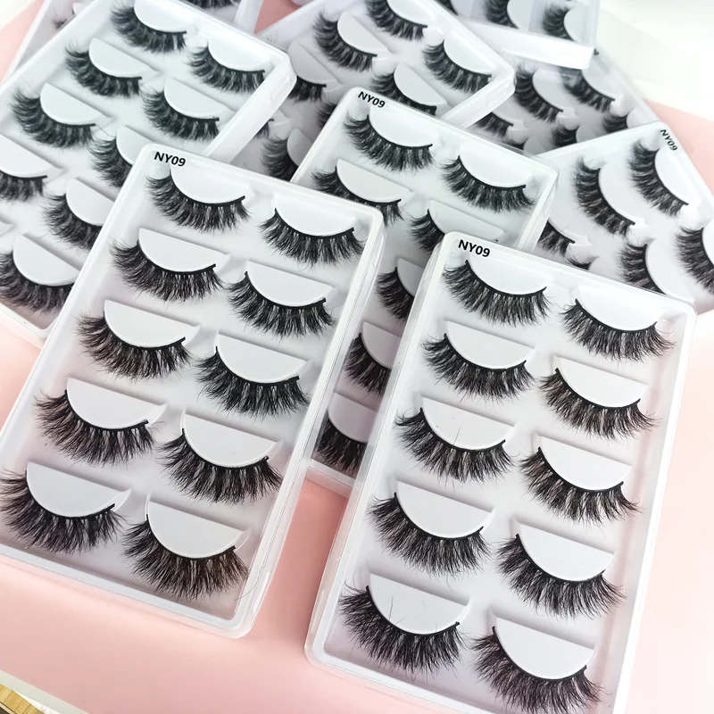 Hot selling handmade 100% real mink fur lashes natural 3d mink eyelashes with luxury eyelash packaging case