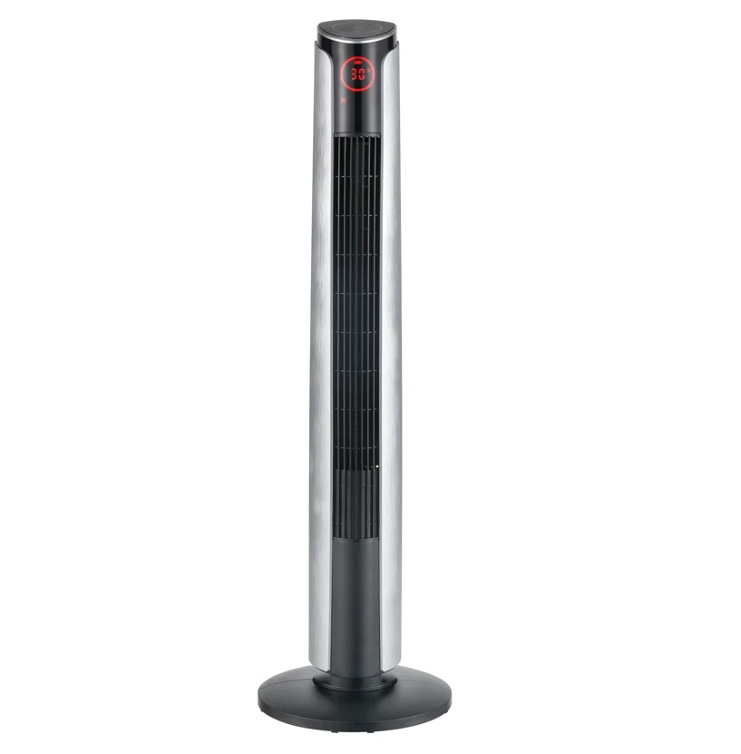 Oscillation Tower Fan Digital Control Remote Bladeless Cool Tower Fan Electric Stand Fan With Timer