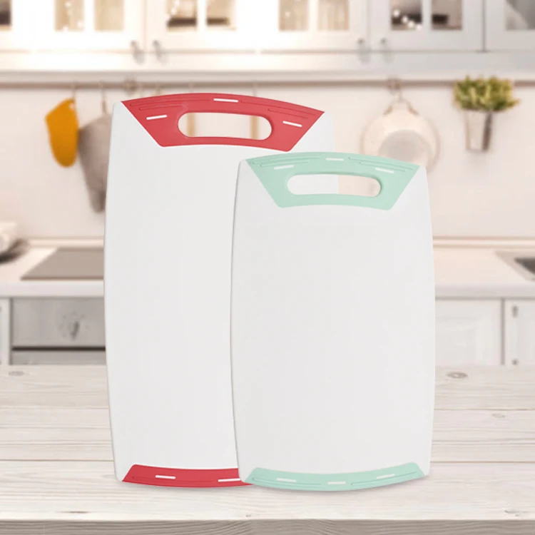 Food grade set of 2  plastic chopping board kitchen health meat fruit vegetable cutting board