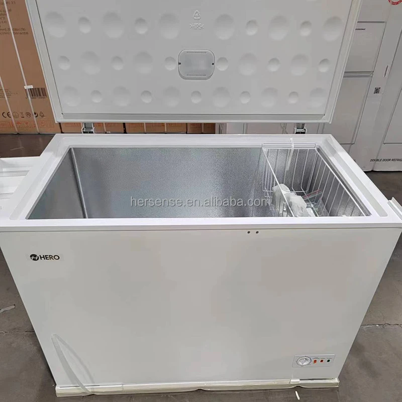 Africa Large Chest Freezer 400L Deep Cheap Price Horizontal Ice Refrigerator For Home or Commercial Use Cold Store 220v energy