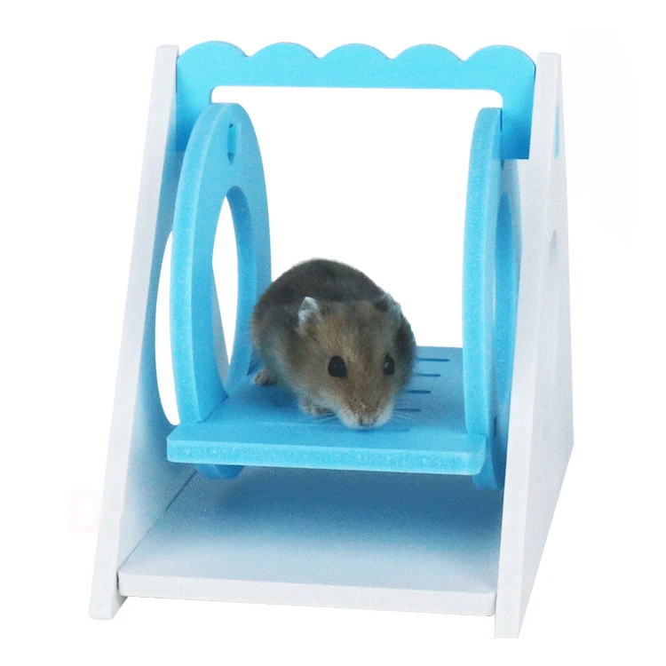Wholesale Triangle Swing Golden Silk Bear Hedgehog Hamster Small Pet Toy Supplies Hamster Toy