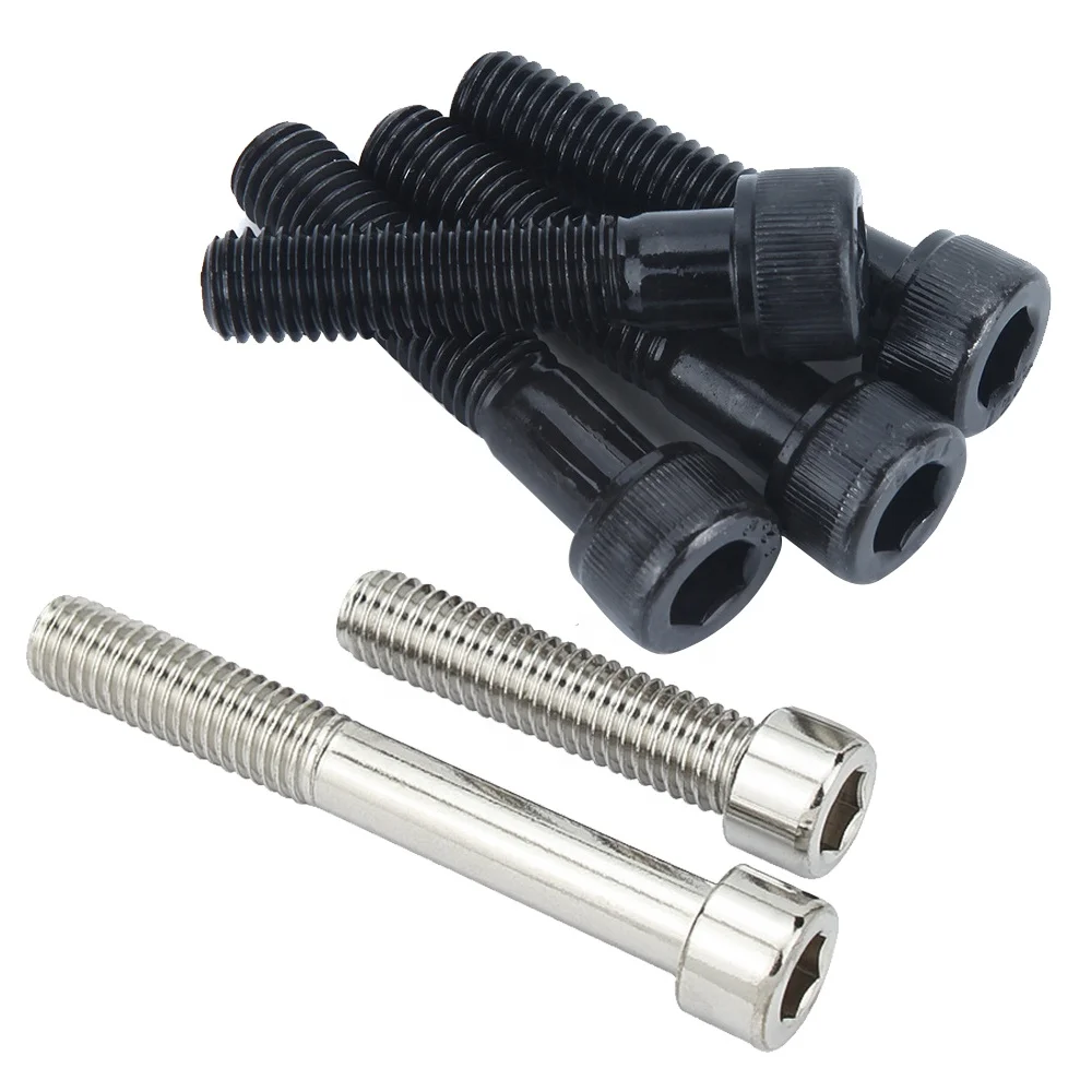 Оптовая продажа винтов Din912 M5 M6 M8 m4 X7 мм из углеродистой нержавеющей стали с цинковой гладкой кнопкой шестигранной