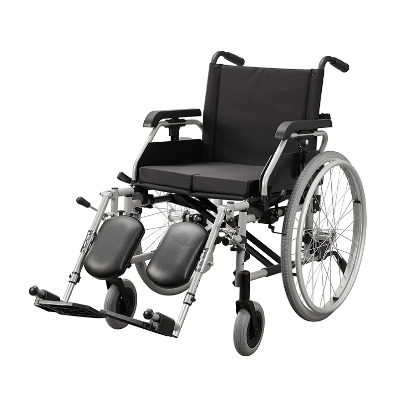 Jumao New Design Aluminum Manual Wheelchair with Fire Retardant Nylon Seat and Back