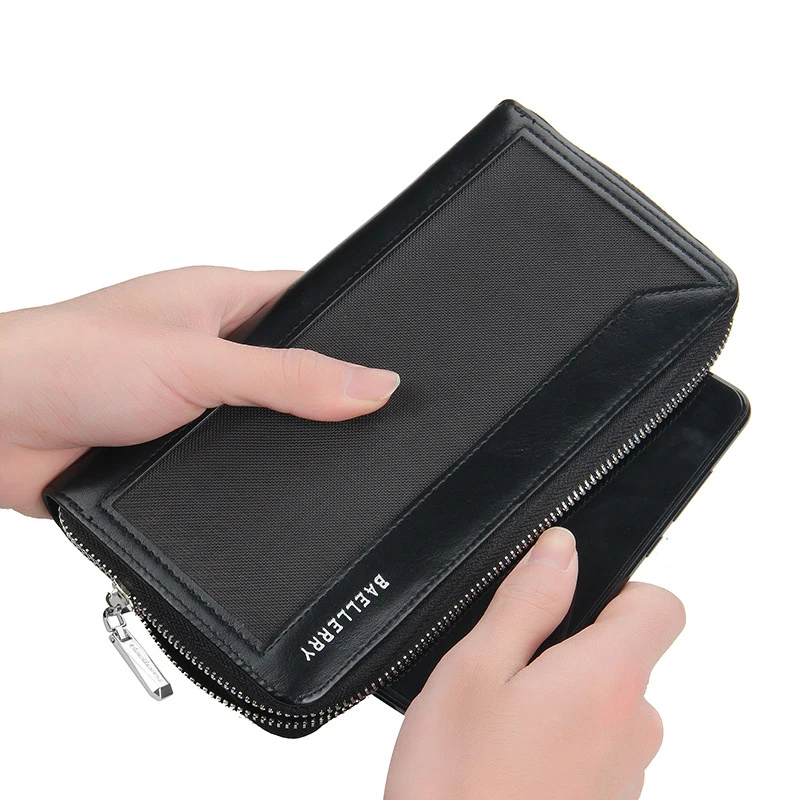 Wholesale Large Capacity Multifunction Long Clutch Wallet For Men,Gentleman Cell Phone Holder wallet