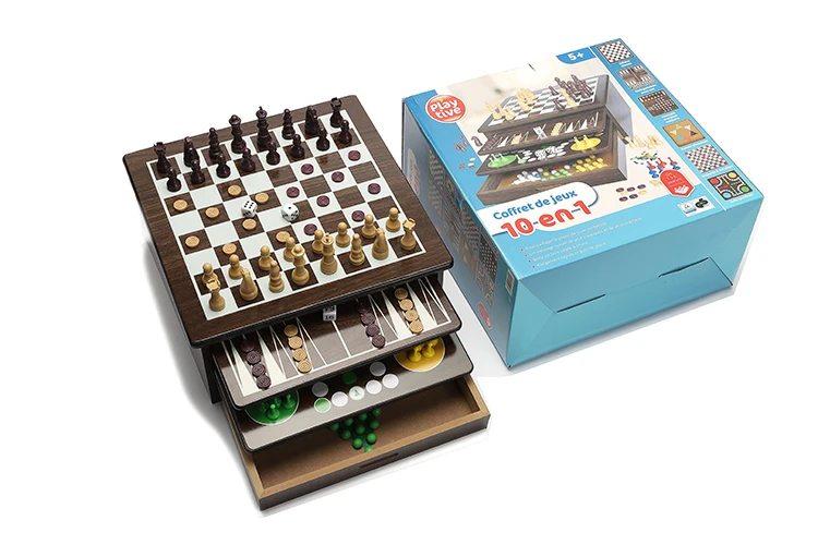 Вафельный персонализированный набор 10 в 1 для настольных игр с 10 видами настольных игр