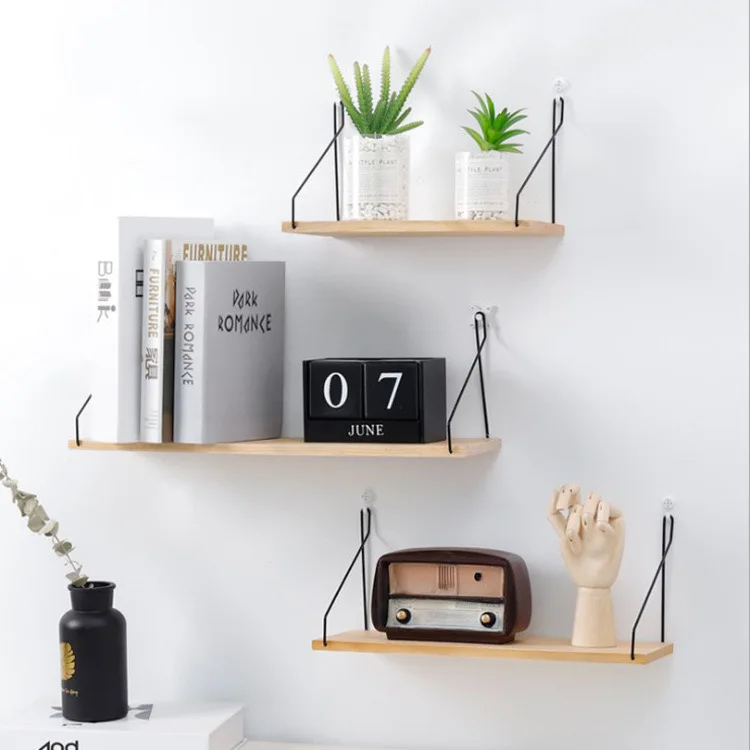 Wooden wall shelf for living room Partition decorative wall mounted shelf (can be sold separately hangers)
