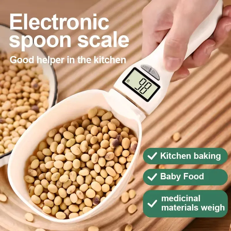 LCD High Accuracy Electronic  Digital Scale 800g 1g Pet Spoon Scale Food Measuring Weighing Spoon Scale