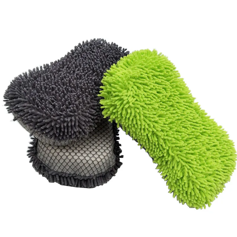 Car Cleaning Sponge Top Quality Chenille Microfiber Cleaning Car Wash Sponge With Handle