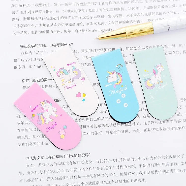 High Quality Magnetic Printed Paper Book Mark Beautiful Paper Folding Custom Magnetic Bookmarks