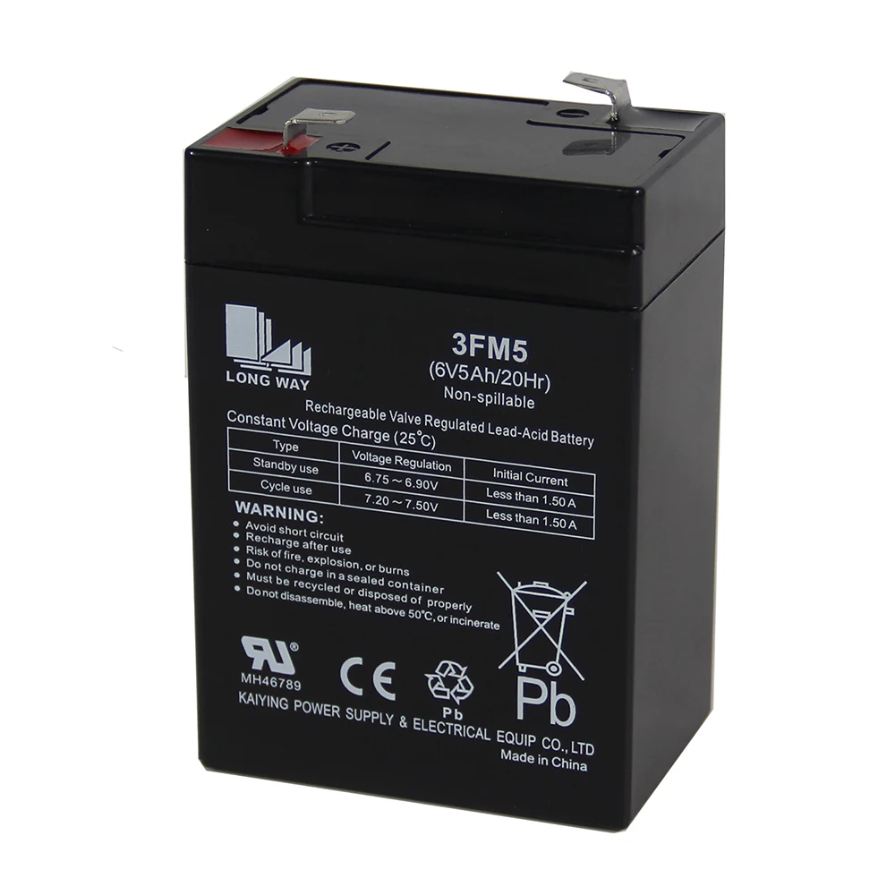 3FM5A General Series Small Batteries AGM Technology and Life for Emergency Lights Alarm System