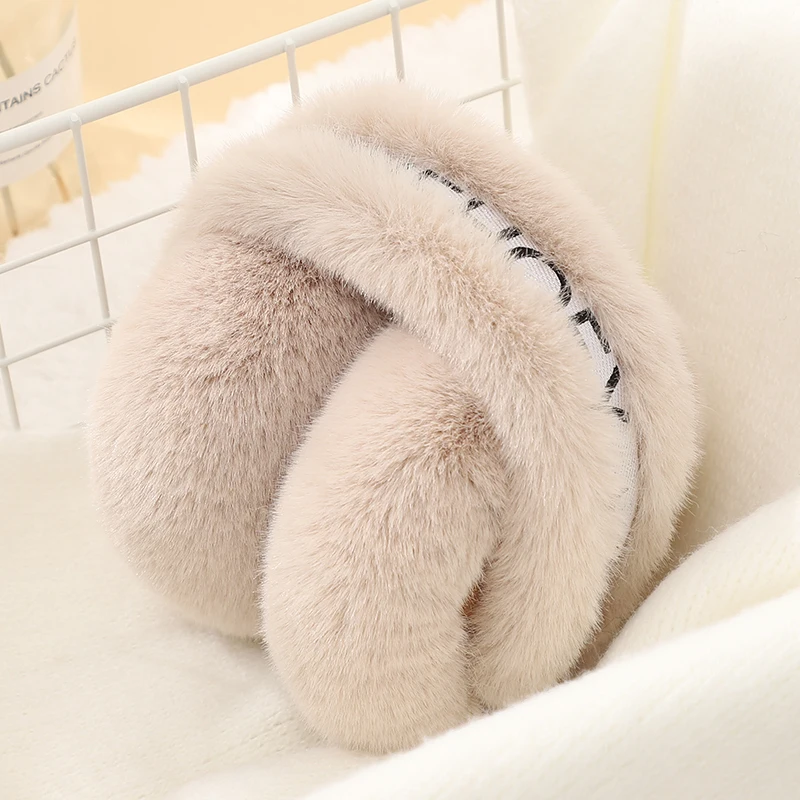 Дешевые теплые женские складные зимние меховые наушники для девочек