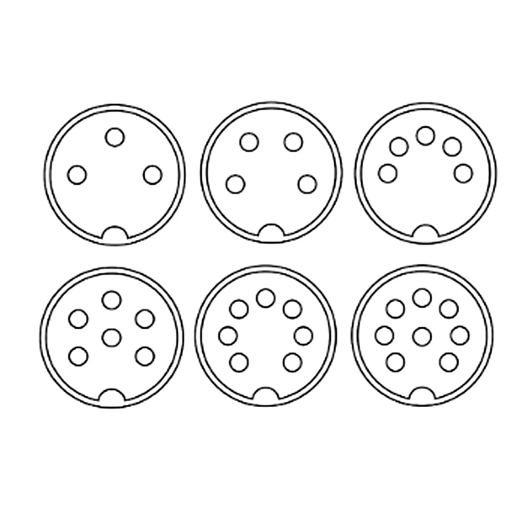 DIN Connector Male/Female DIN Plug Jack Socket Connector 3/4/5/6/7/8/13 PIN Chassis Cable Mount With Plastic Handle