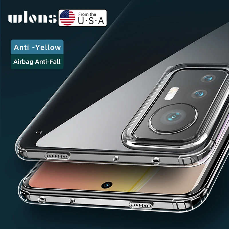 Anti Yellow Case for Xiaomi 12 11 Pro Ultra 11T TPU Frame Hard Back Cover Clear Case for Redmi Note 11 10 Pro 5G K40 Poco X3 GT