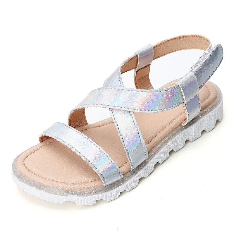 Factory Wholesale New Summer Breathable Comfortable Sandals Soft Sole Microfiber Casual Shoes For Girls