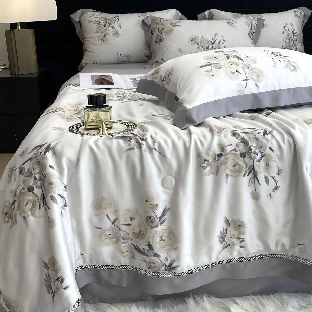 Luxury Wash Tencel Bedding sets Tencel Bed Sheet Summer Quilt Duvet Set Dubai Market