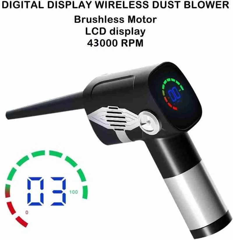 New Air Duster 37000-43000 RPM Electric Air Blower for Computer Keyboard Electronics Cleaning, Reusable Dust Destroyer