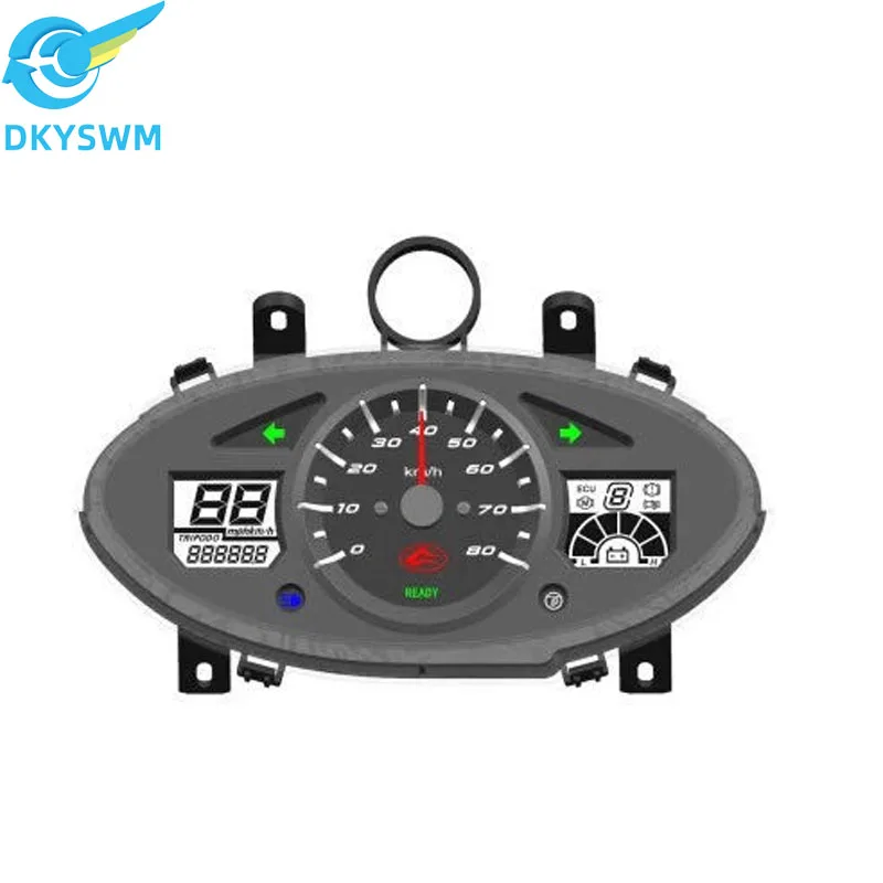 VOTOL 072 LCD speedometer CNA wire communication LED digital meter for electric motorcycles display LCD speedometer