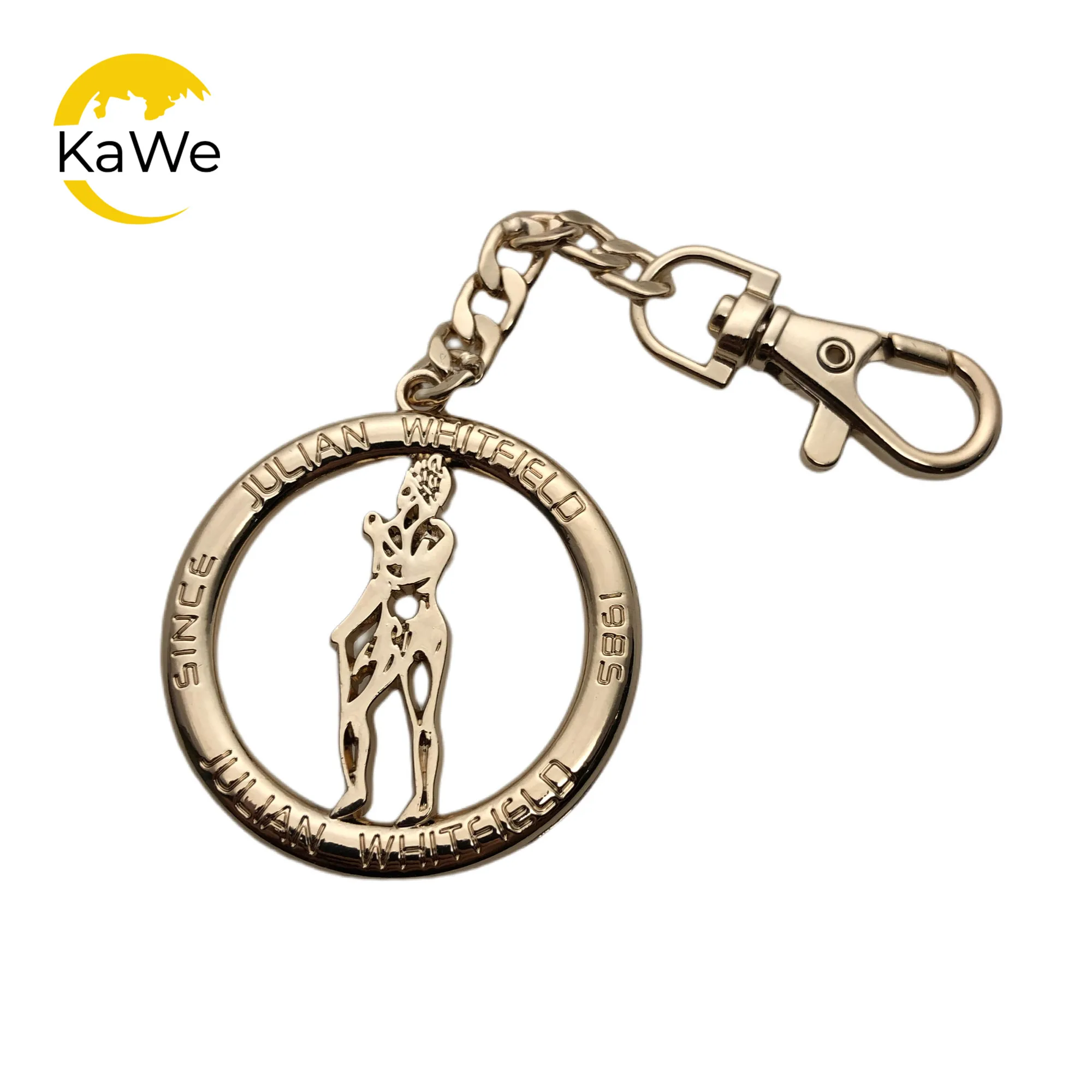Handbag Hardware Custom Round Engraved Name Gold Metal LOGO Labels Hanging Tags for Handbags
