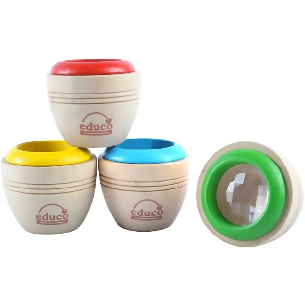 Мини волшебный калейдоскоп с многопризменным эффектом пчелиного глаза деревянная детская игрушка для отдыха