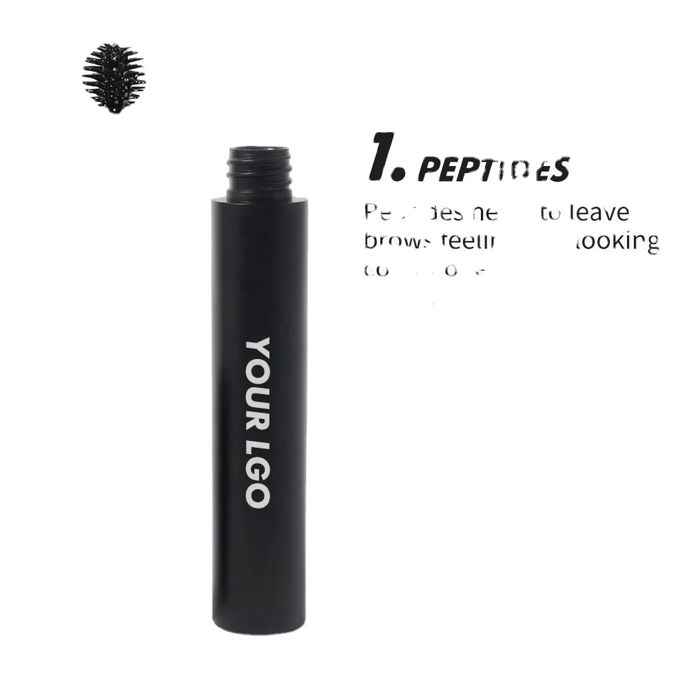 Round Applicator Eye Brow Tint Water Based Gel Private Label Brow Tint Dye Wax Pen Vegan Long Lasting Hold Tinted Eyebrow Gel