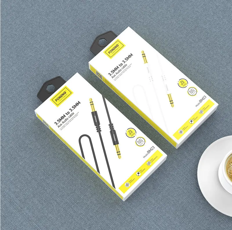 2022 FONENG  wholesale hot sale  new design AUX Audio cable  3.5mm connector good good price