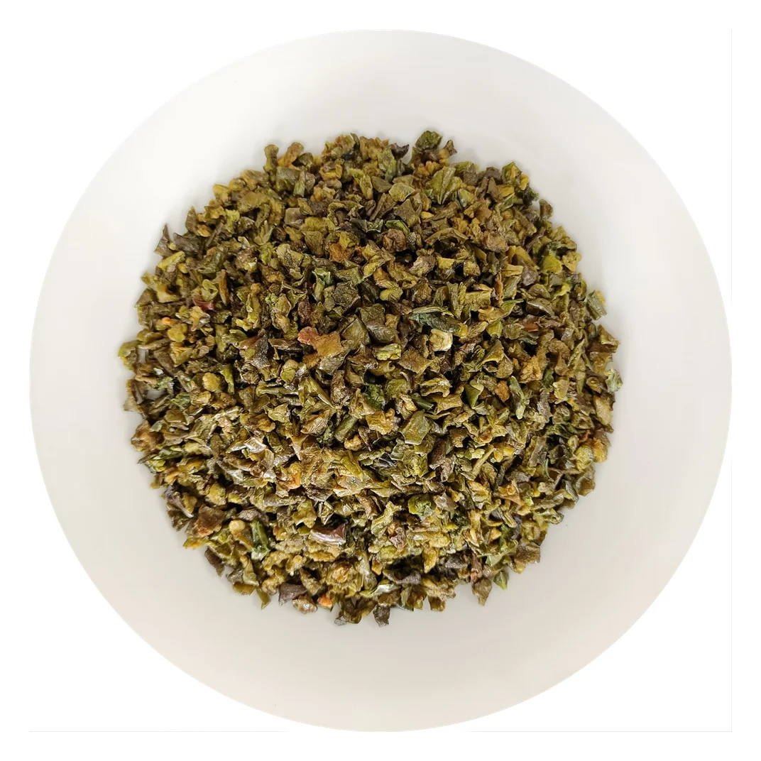 Pure Natural Dehydrated Green Paprika /Dried Green Bell Pepper with ISO/HACCP Certificate